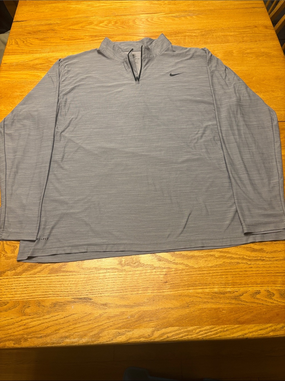 Nike Men’s 3XL Heather Gray Quarter-Zip Pullover - Picture 4 of 7